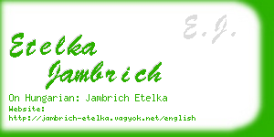 etelka jambrich business card
